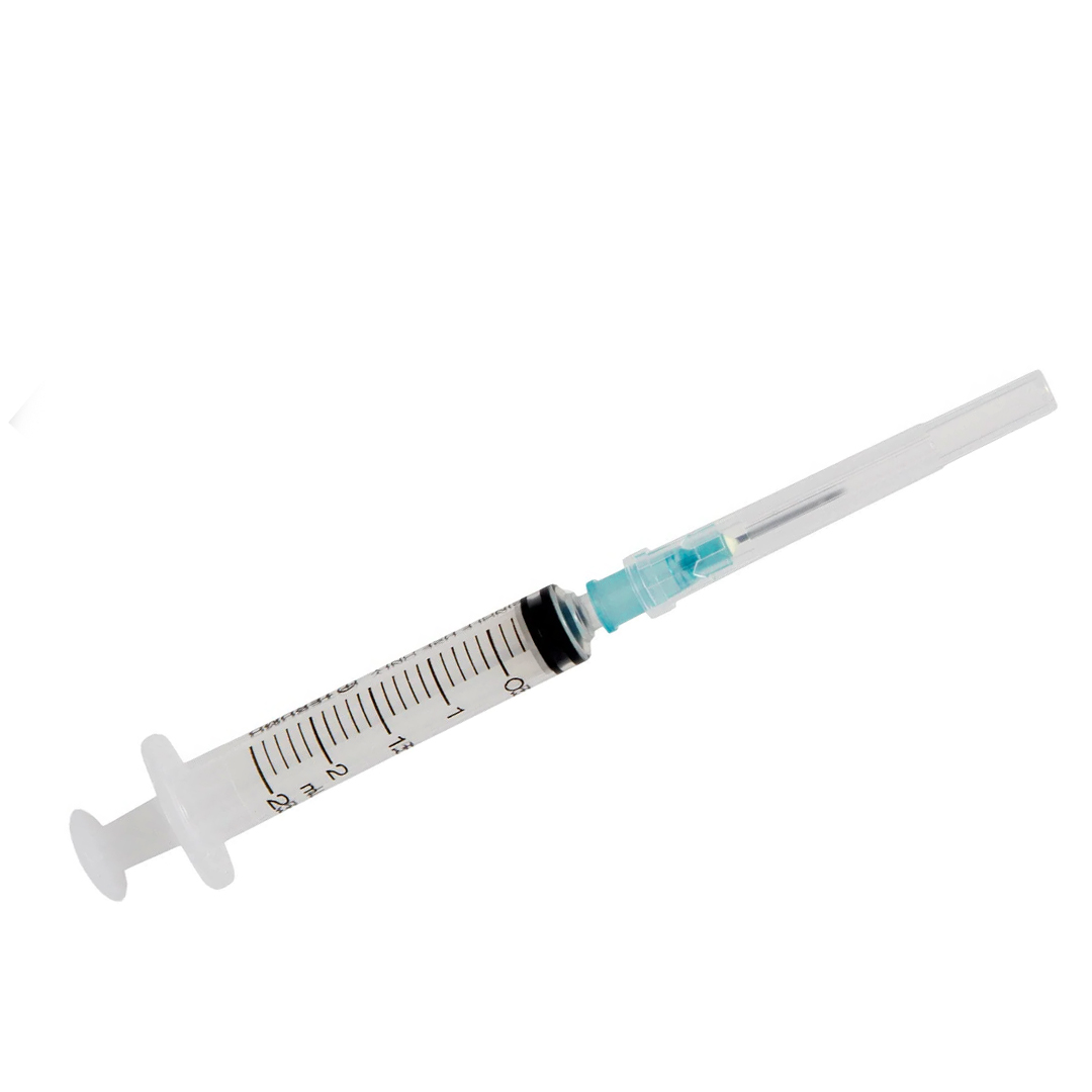 Шприц трёхкомпонентный 2ml Luer Lock (Луер Лок) с иглой 23G 0,6х30mm